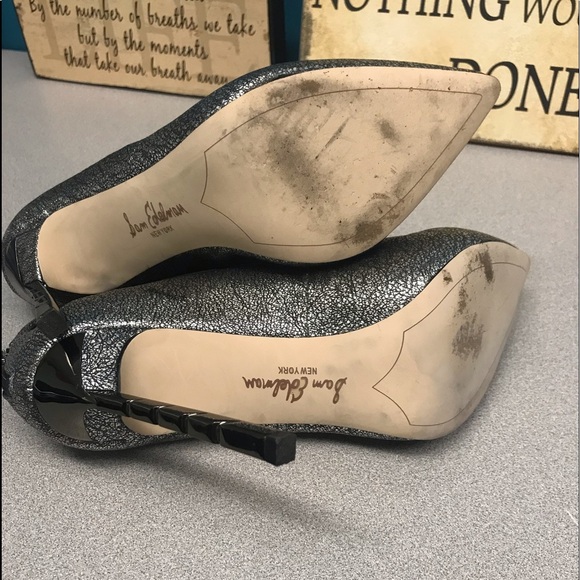 Sam Edelman Black/Sterling Silver Argento Lea - Picture 6 of 6